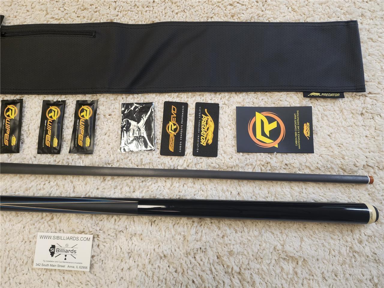 Predator 4 Point Sneaky Pete Black/Blue Points No Wrap Cue With Revo 12.4 New!!!