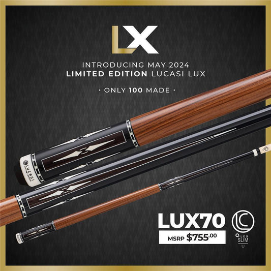Lucasi Custom LUX 70 Pool Cue 19oz Butt Only (81/100) Hybrid Slim $755