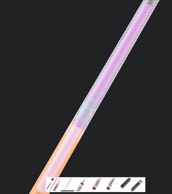 Predator Poison Candy Sugar Pool Cue 12.4mm Carbon Fiber Shaft Peach