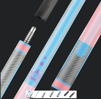 Poison by Predator Candy Series 12.4mm Carbon Fiber Shaft -Pink/Blue - No Wrap