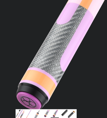 Predator Poison Candy Sugar Pool Cue 12.4mm Carbon Fiber Shaft Peach