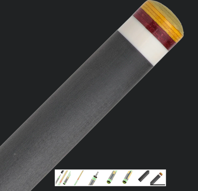 Predator Poison Candy Sugar Pool Cue 12.4mm Carbon Fiber Shaft Green Peach