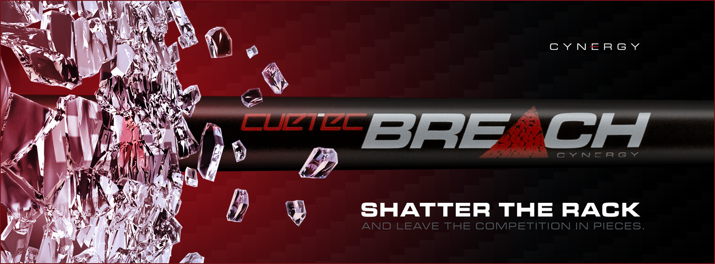 Cuetec Cynergy Breach Break Cue – 12.75mm Carbon Fiber Shaft | Devastating Power