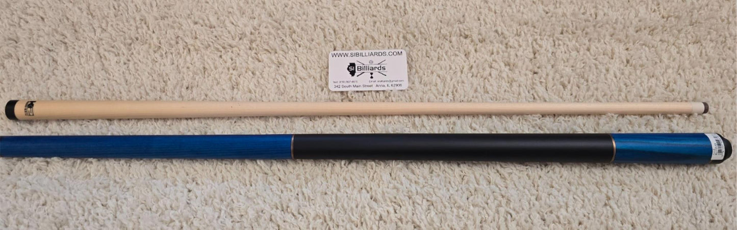 K2 Pool Cue KL1117 Blue Exotic Wood With Dual Copper Rings! 12.5 mm Shaft!
