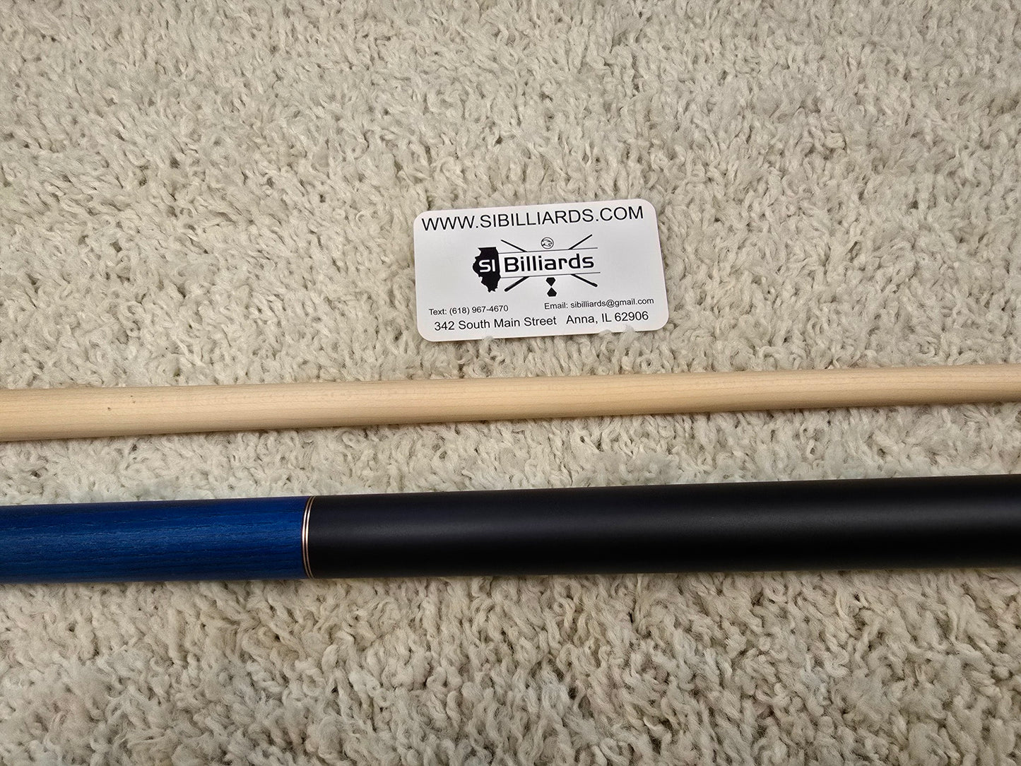 K2 Pool Cue KL1117 Blue Exotic Wood With Dual Copper Rings! 12.5 mm Shaft!