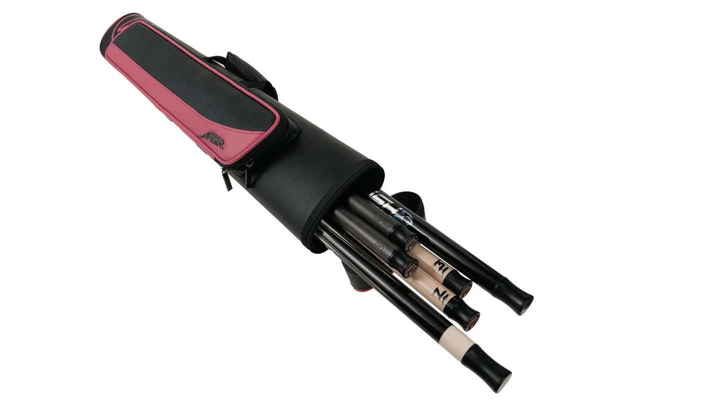 Predator Roadline Black/Pink Pool Cue Hard Case - 2 Butts x 4 Shafts New!!