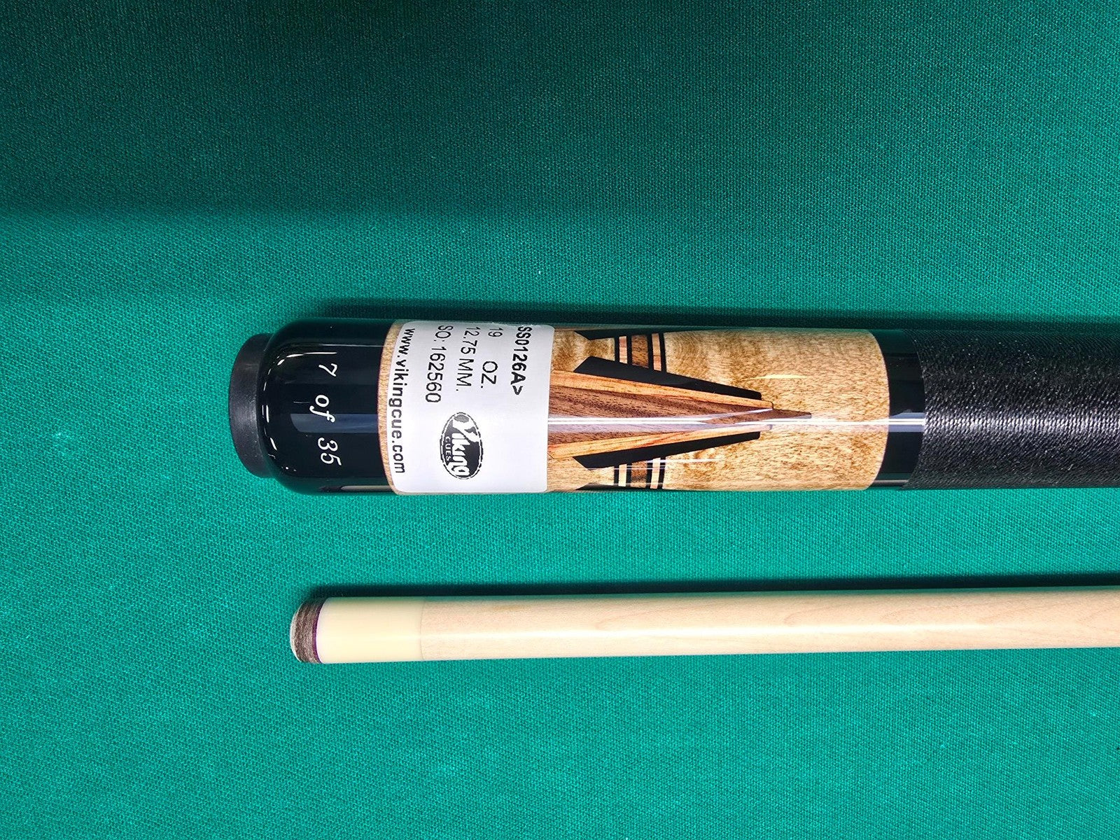 Viking 2026 January SS-0126A Smart Shops Pool Cue!  Premium Birdseye Maple 7/35