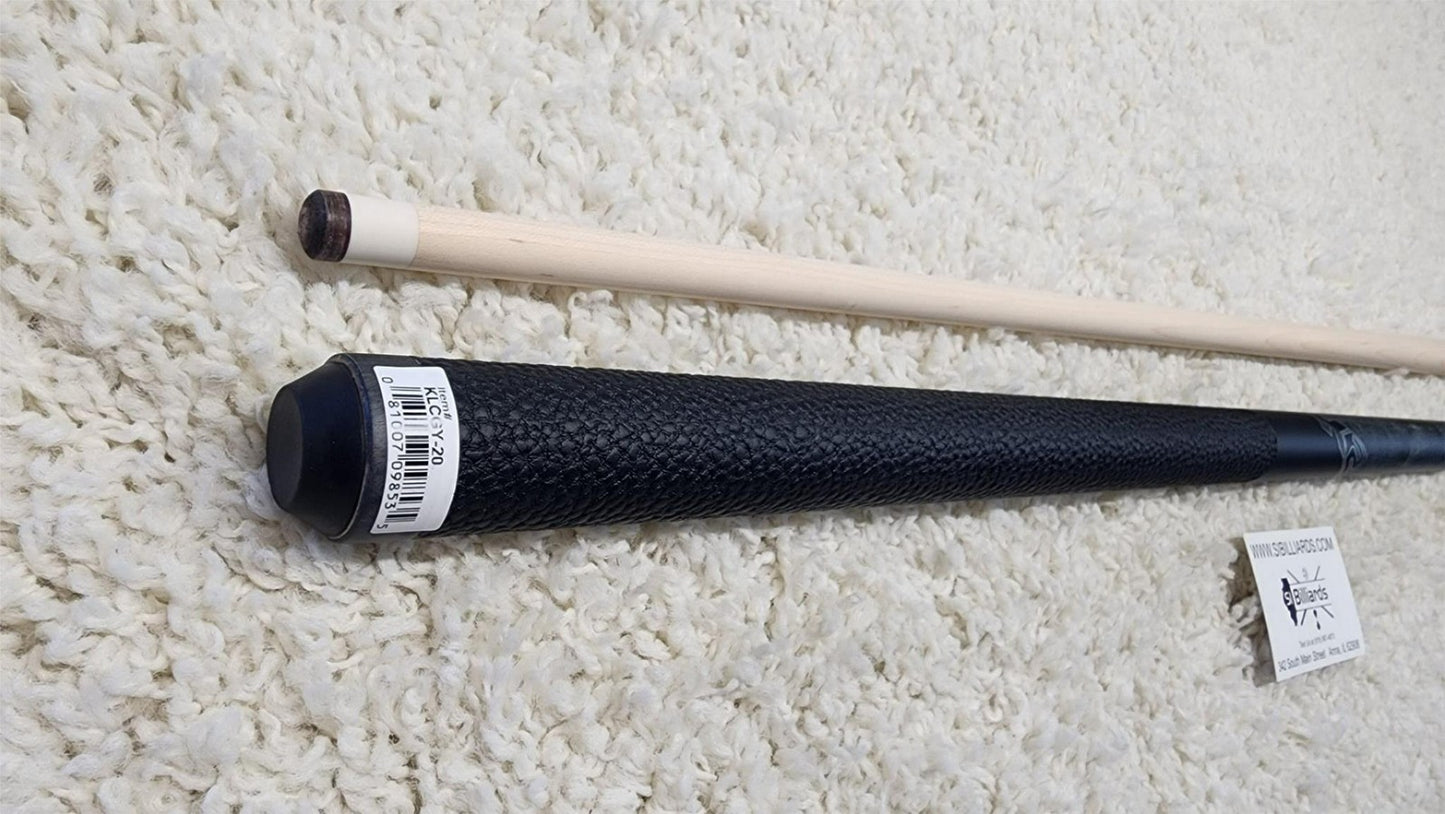 K2 Pool Cue KLCGY Grey w/ Leather Wrap Play Cue w/ Low Deflection 12.5MM Shaft