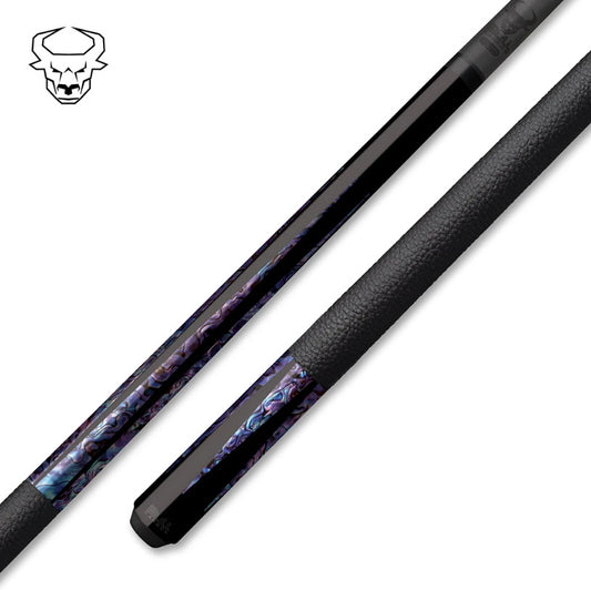 Bull Carbon BCL16 Purple Abalone Pool Cue Carbon Fiber Shaft Uni-Loc