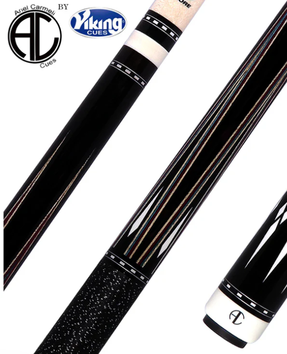 Ariel Carmeli by Viking Diamond Series Silver Diamond Pool Cue with Vikore Shaft