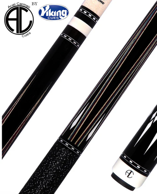 Ariel Carmeli by Viking Diamond Series Silver Diamond Pool Cue with Vikore Shaft