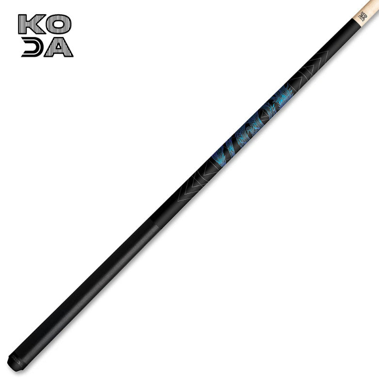 KODA KDV15BL Pool Cue | Blue Dragon Graphic | No Wrap | 19oz | 12.5 mm Tip | New