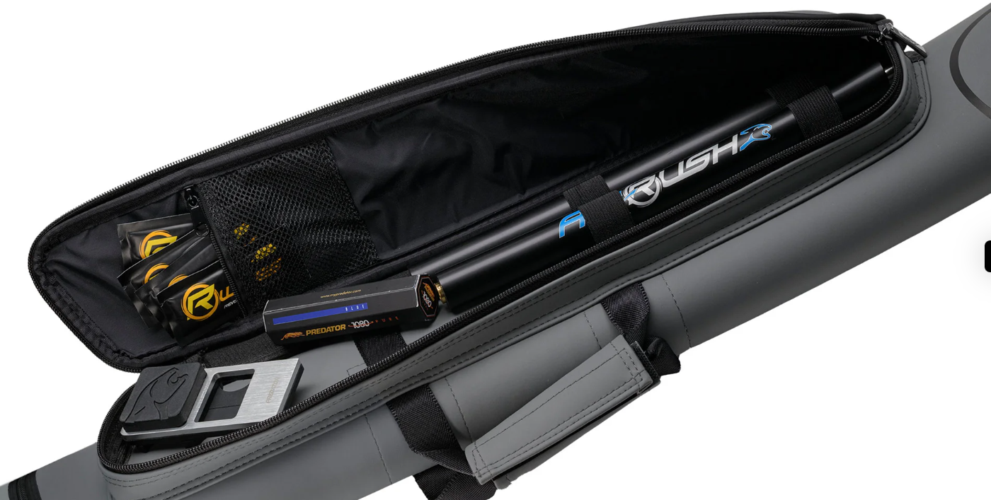 2x4 Predator Roadline Gray/Black Hard Cue Case - Double Straps  Free US Shipping