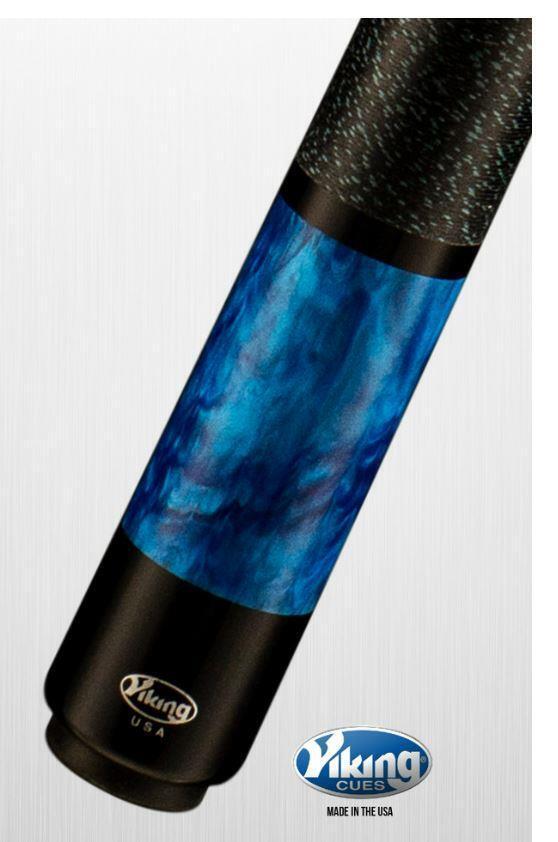 Viking B2807 Linen Wrap Pool Cue w/ 13 mm Vikore Shaft (Ocean Blue) - Free Shipp