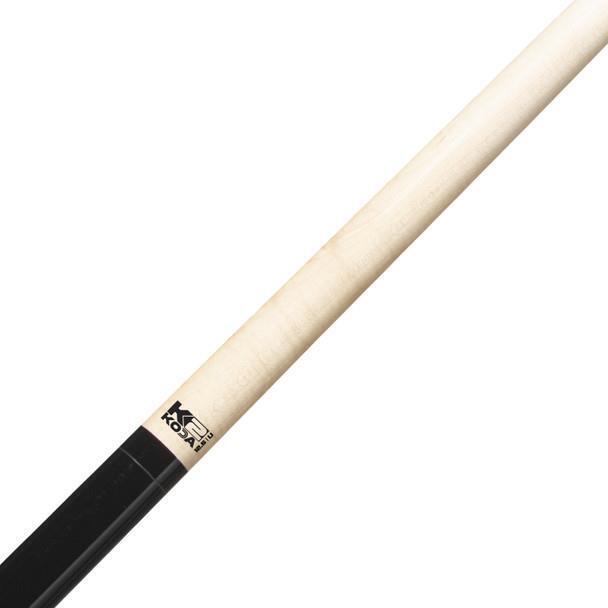 KODA K2 POOL CUE KL116 Gloss Black, Cocobolo/Black Diamond Simulated Wrap - 12.5