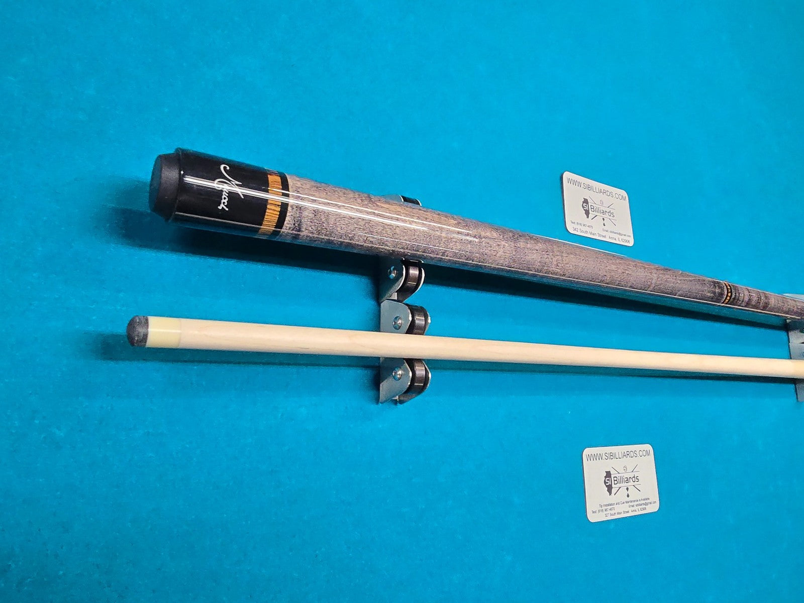 Meucci ANW-1 Smoke Stained Pool Cue w/ Pro Shaft & Free Hard Case! Black!