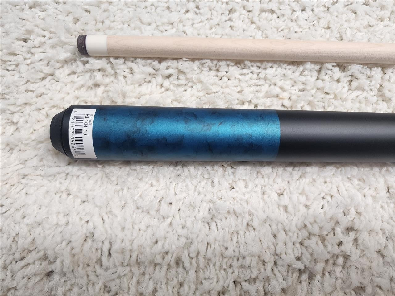 K2 POOL CUE KL104 Matte Teal Blue, Black Smoke w/ Black Simulated Wrap - 12