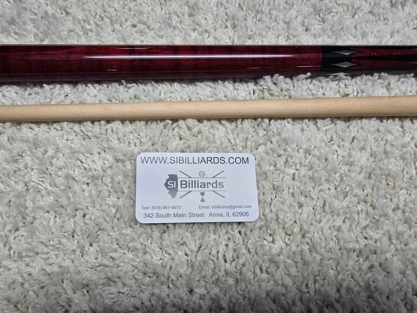 Koda KD46RD Pool Cue. Red with Black and Silver Graphic 12.5mm Shaft!