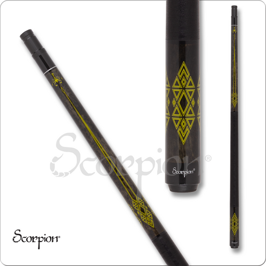 Scorpion SW12 Pool Cue Black and Grey 19oz Free Shipping!