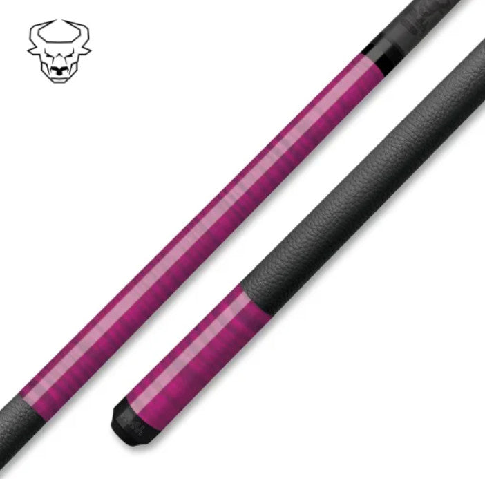 Bull Carbon BCC3 Pool Cue Pink Curly Maple Carbon Fiber Shaft Uni-Loc