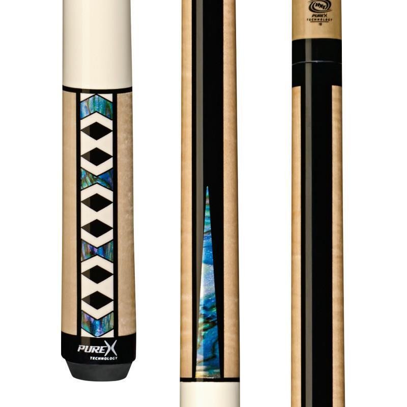 PureX HXTE9 Birdseye/Black &amp; Mother-of-Pearl Points Pool/Billiards Cue Stick