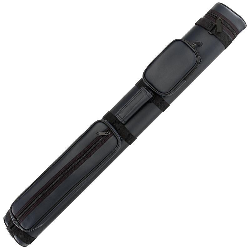 Pro Series 2 Butt 4 Shaft Black Pool Cue Case by Lucasi - Hard Polyform
