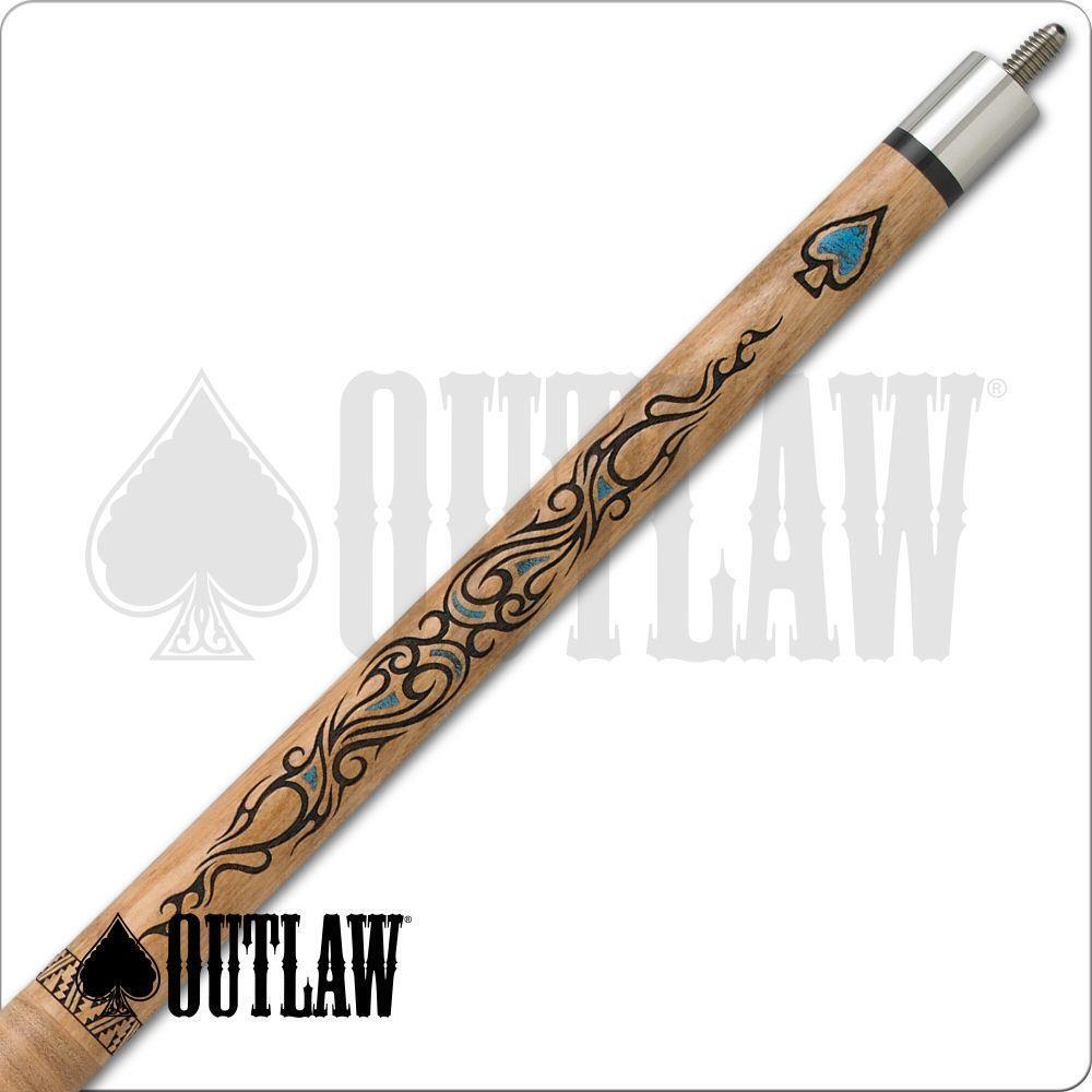 Outlaw OL33 Pool Cue Design Branded by hand Turquoise Colored 19oz Free Shipping