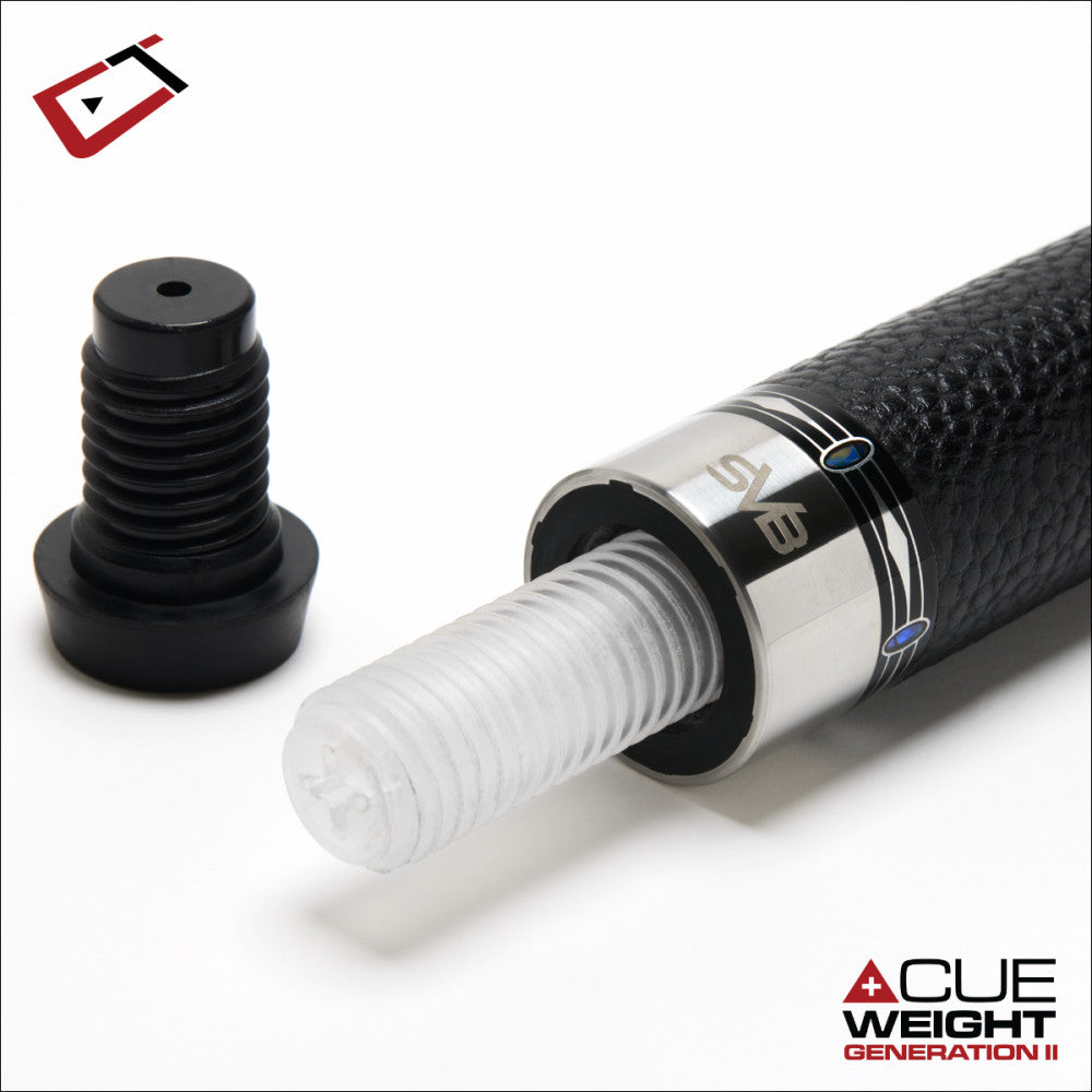 Cuetec Cynergy SVB Gen II Pool Cue – White | Leather Wrap | 12.5mm Shaft 19oz