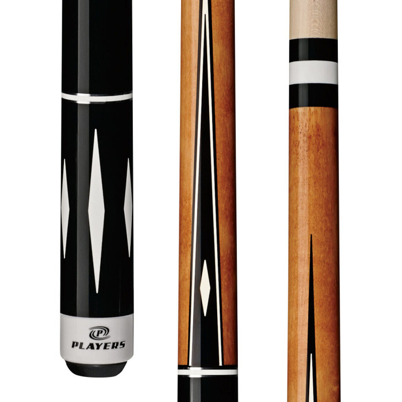 Players c-804 Black & White Diamond Wrapless Cue! Free Shipping!!