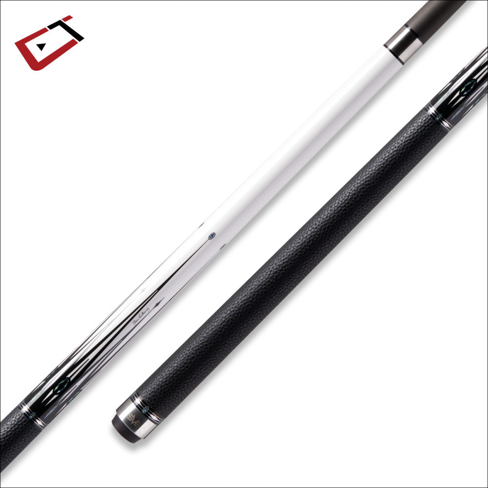 Cuetec Cynergy SVB Gen II Pool Cue – White | Leather Wrap | 12.5mm Shaft 19oz