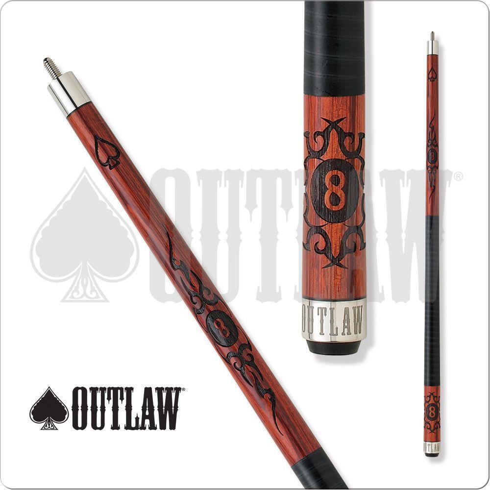 Outlaw OL20 Pool Cue Eight Ball and Tribal Style 19oz Free Shipping!