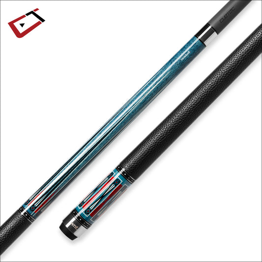 Cynergy Nineball Series Indigo Blue Stain LTW 12.5mm Pool Cue  12.5mm Shaft 19oz