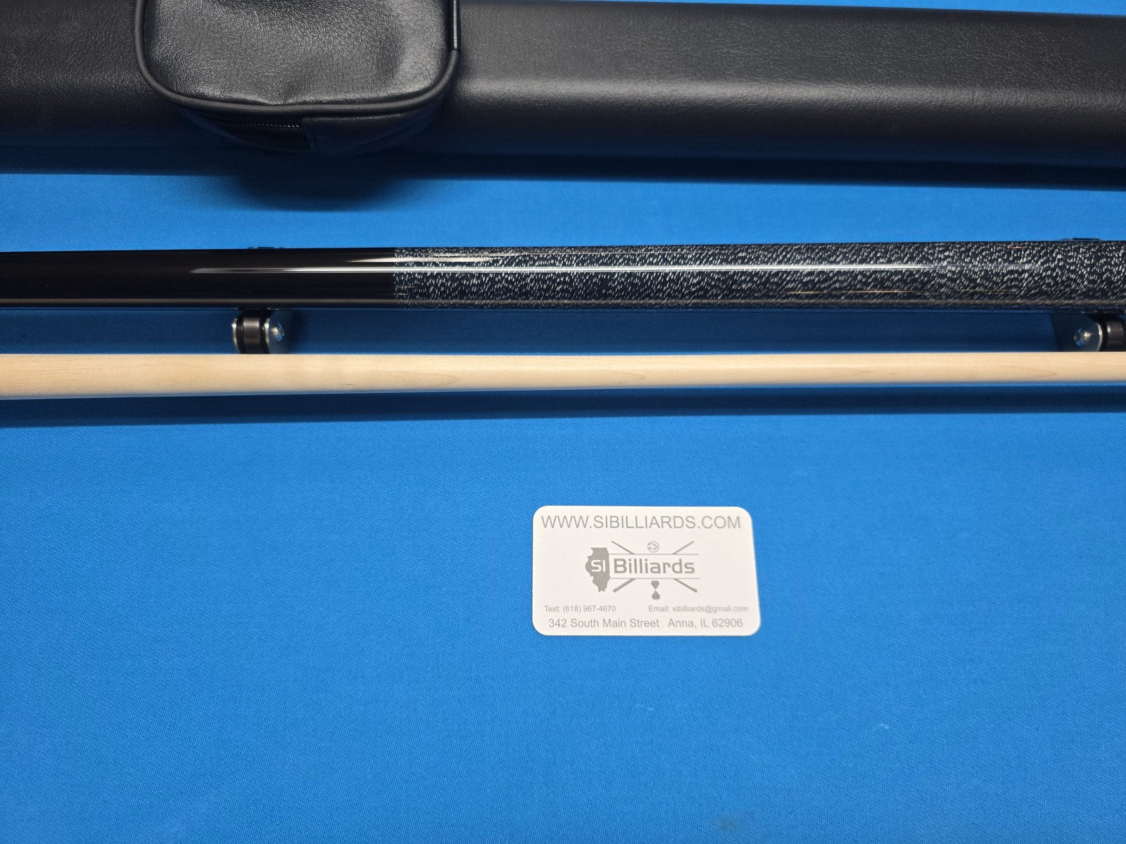 Meucci European Pool Cue - Black - 12.5mm Pro Shaft - Free 1X1 Hard Case!