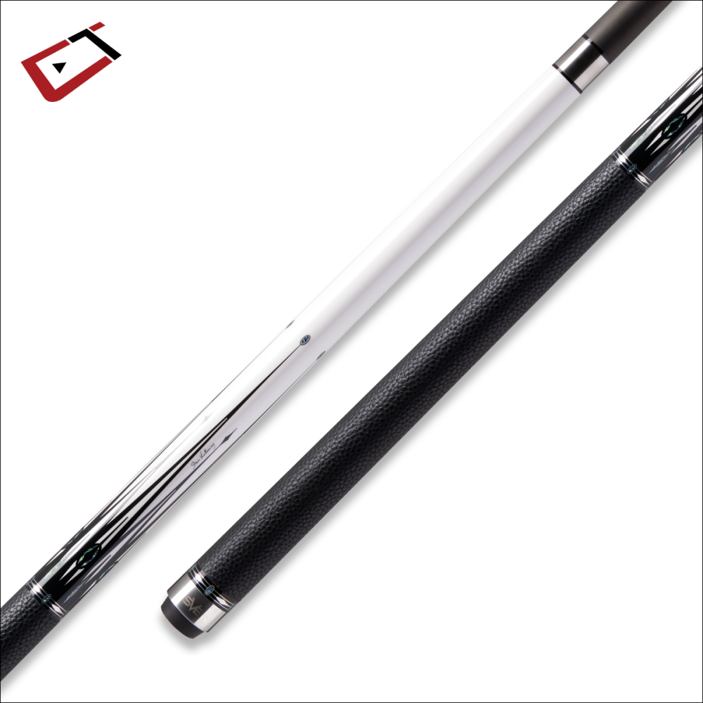 Cuetec Cynergy SVB Gen II Pool Cue – White | Leather Wrap | 11.8mm Shaft 19oz
