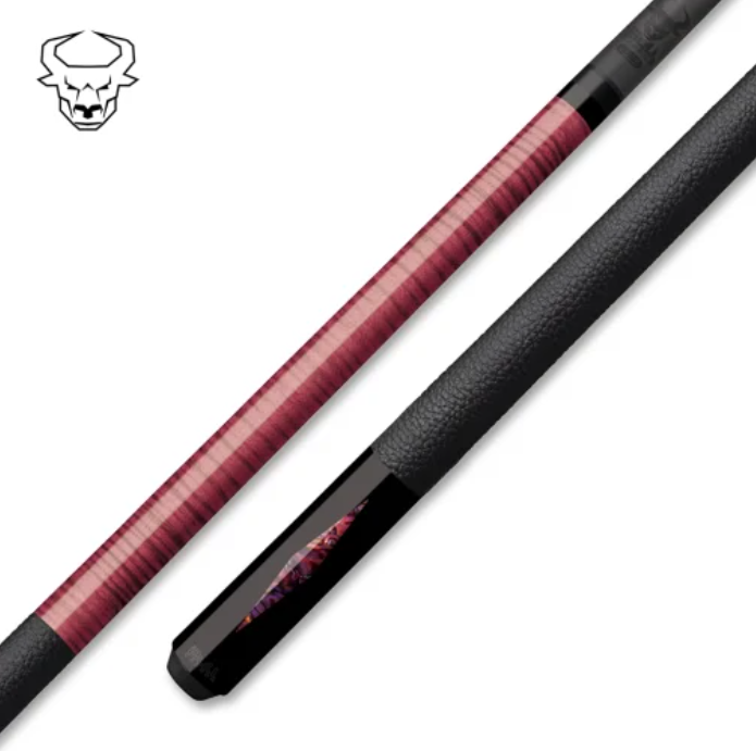 Bull Carbon BCD5WP Pool Cue – Pink Violet Abalone - Carbon Fiber Shaft –Uni‑Loc