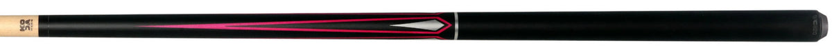 KODA KD47PK Matte Black & Pink Pool Cue | 12.5mm Shaft | No‑Wrap |Low Deflection