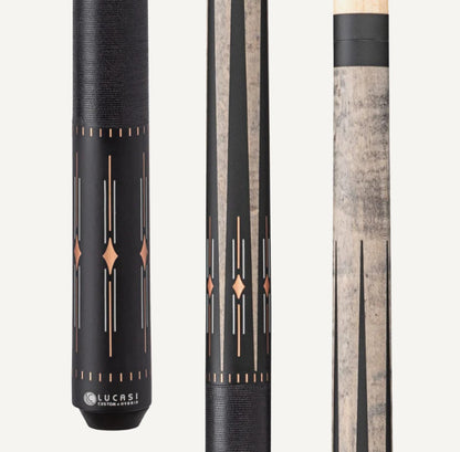 Lucasi Hybrid Matte Grey Wash/Charcoal Birdseye &amp; White/Rose Gold 11.75mm Shaft