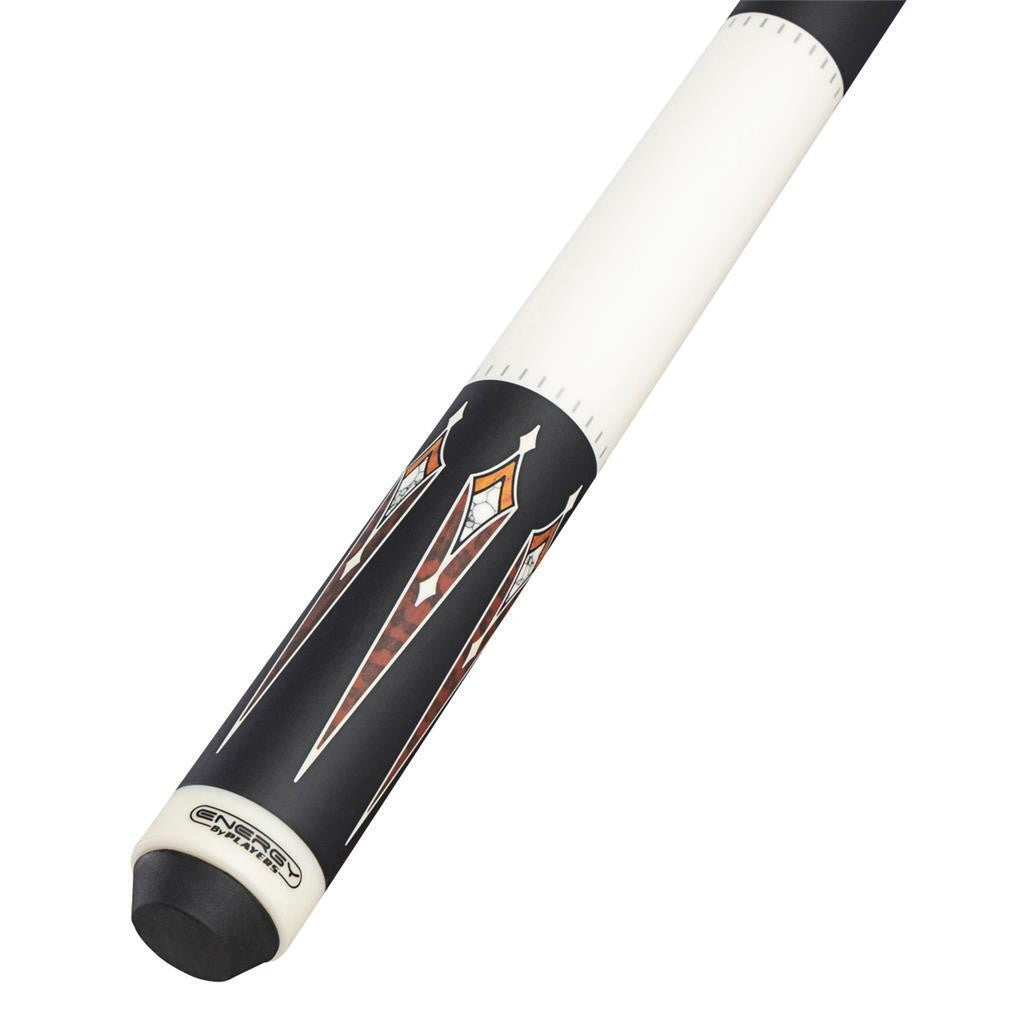Players HC22 Cue | Matte Black, White, Snakewood, Thuya Burl &amp; White w/black lin