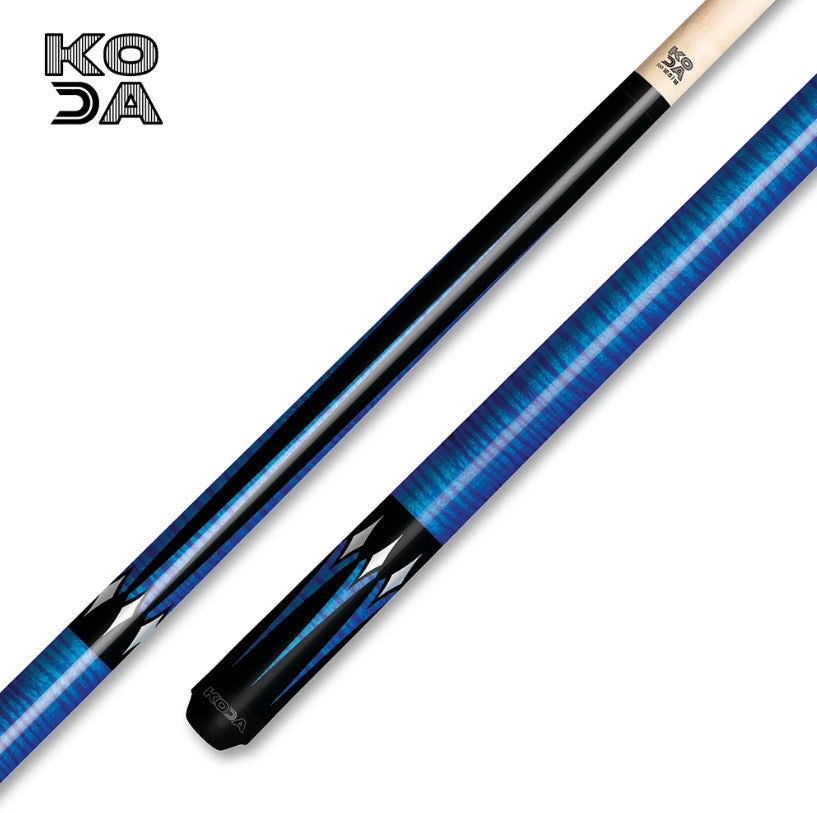 KODA KD46BL Pool Cue Black Blue Maple No Wrap 12.5mm Le Pro Tip (67 chars)