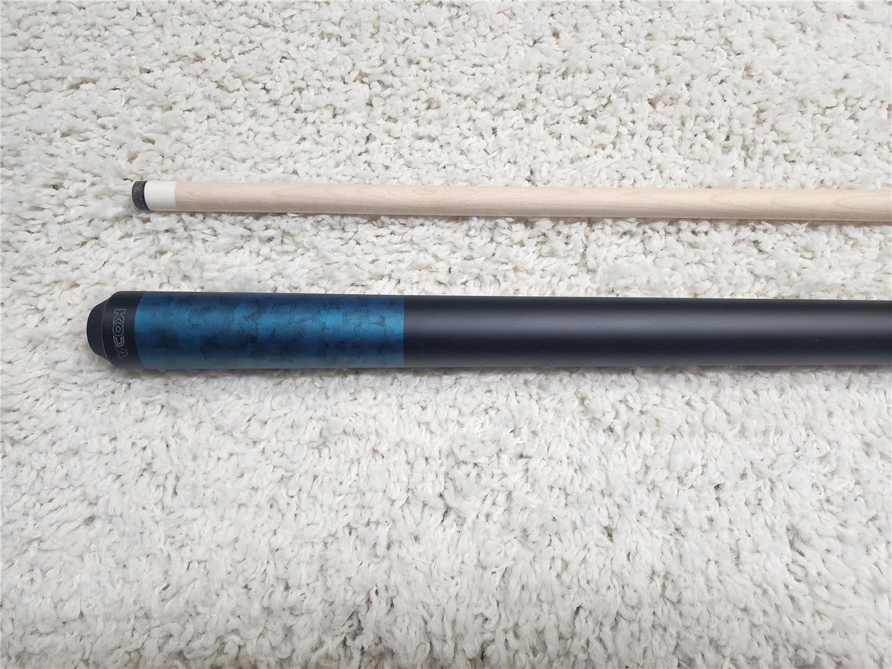 K2 POOL CUE KL104 Matte Teal Blue, Black Smoke w/ Black Simulated Wrap - 12