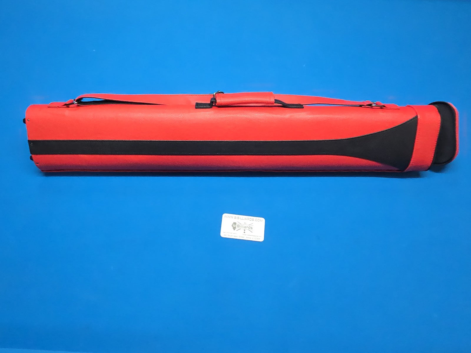 Koda C24UH-BR Hard Pool Cue Case for 2 Butts & 4 Shafts - Red Leatherette
