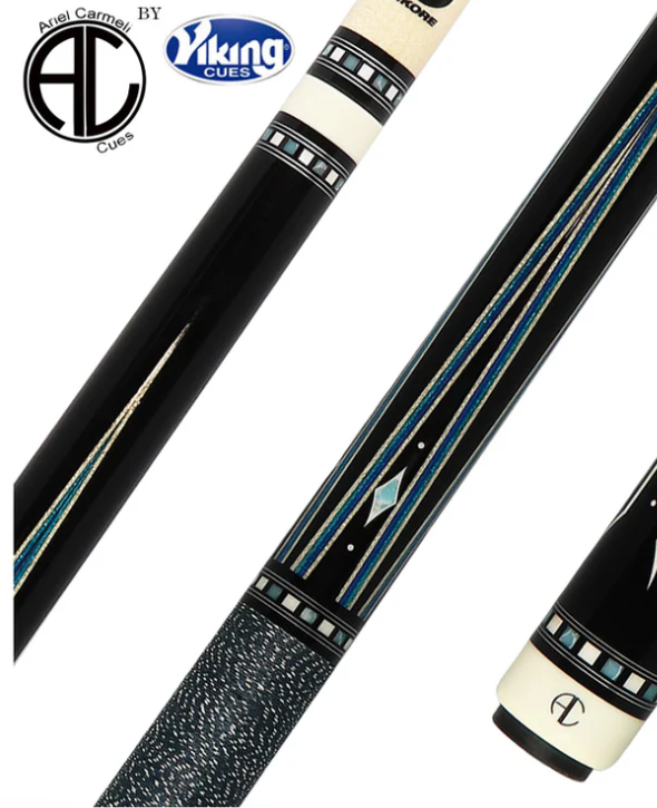Ariel Carmeli by Viking Diamond Series Blue Diamond Pool Cue with Vikore Shaft