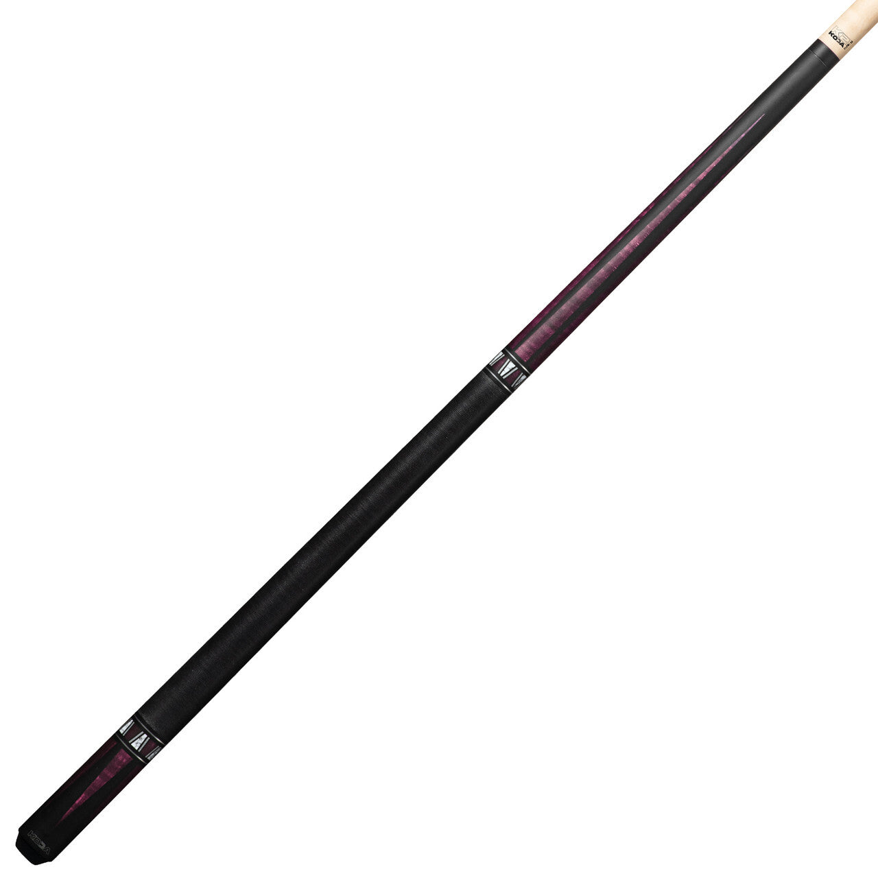 K2 Pool KL170 Cue Matte Black, Purple Curly Point Design W/ K2 LD 11.75MM Shaft!