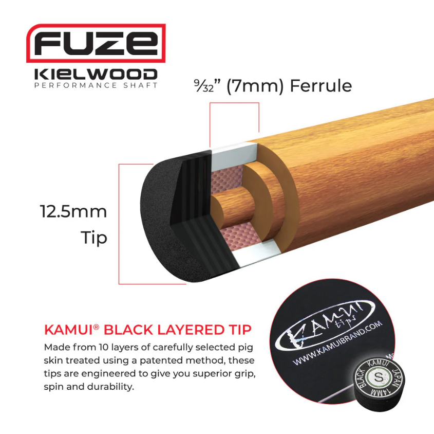 Pure X Kielwood FUZE Shaft - Pick Your Size and Joint!  Kamui Tip!