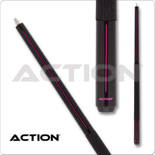 Action ABK10 Black with Pink Stripe Break Cue - 25oz! New! Free Shipping!