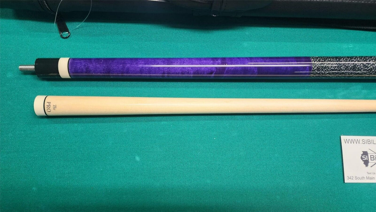 Meucci European Purple Pool Cue 19oz w/ 12.5mm Pro Shaft! Free Hard Case!