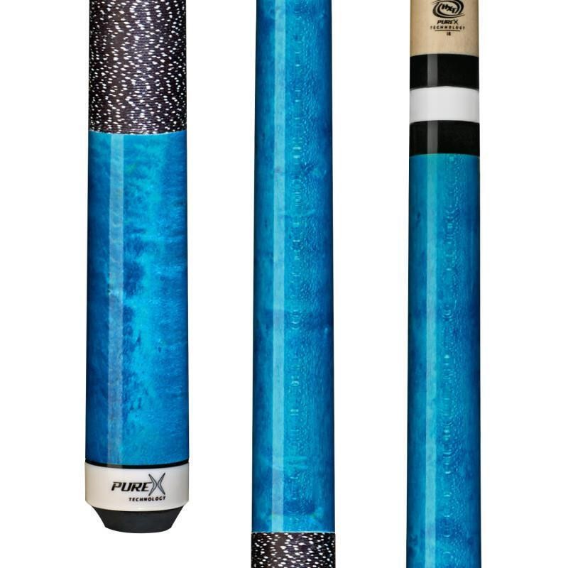 Pure X HXTC10 Pool Cue Teal Birdseye Maple 12.75mm Low Deflection Shaft