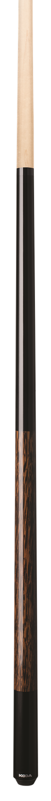 KODA POOL CUE KD20 Black Butt w/ Palm Wood Decal Wrap & Maple Shaft 19 oz 12.75