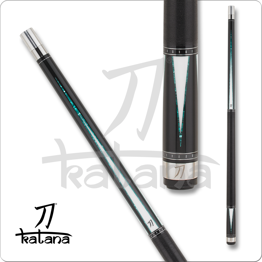 Katana KAT17 Green & White Points Cue Pool Cue w/ Joint Protectors & FREE Shippi