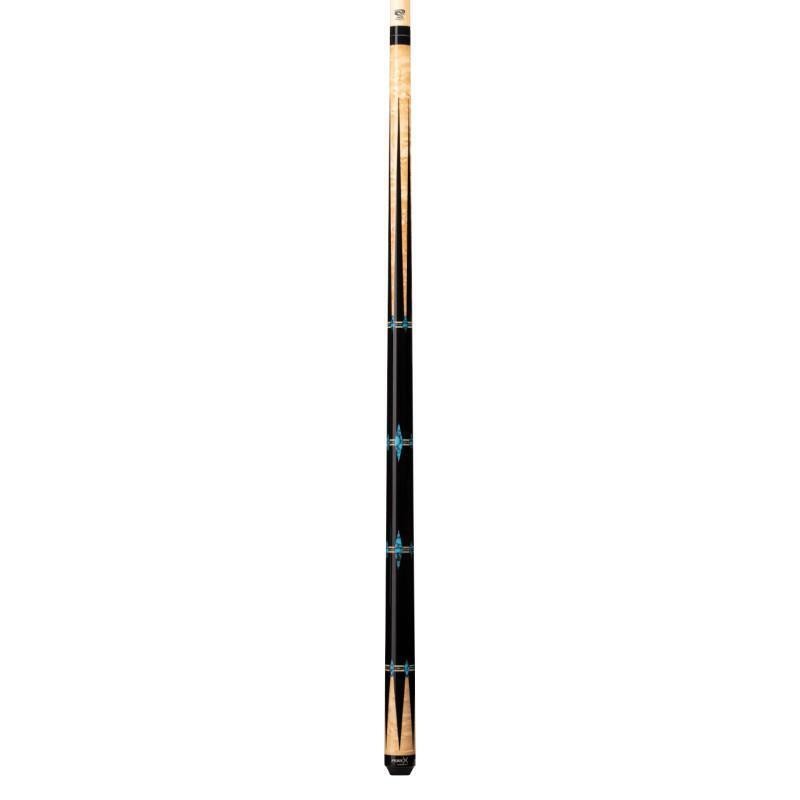 PureX HXTE13 Billiards Pool Cue Stick Wrapless Birdseye Lacewood Kamui Black